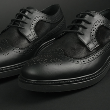 Pantofi bărbătești din piele - ZEBRUGE - Negru