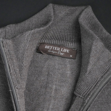 Pulover bărbătesc Premium Zip-UP - Bej închis