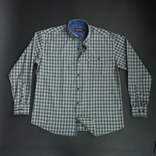 Cămașă pentru bărbați - Brescia - Verde cu bleumarin și cărămiziu