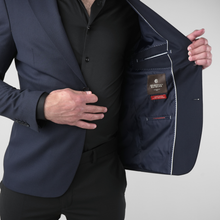 Sacou texturat C. Baybars - BELLARO - Bleumarin