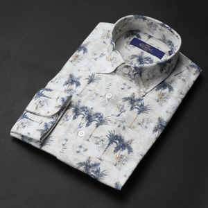 Cămașă Confex din in - BRACCIANO - Model floral - M4