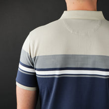 Tricou Polo pentru bărbați - Ares - CLASS - Grej cu bleumarin și gri