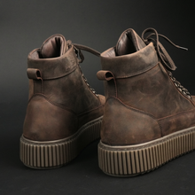 Ghete din piele naturală - ALPIN - Maro antichizat