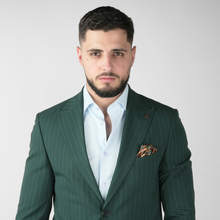 Costum bărbătesc - Sartoria - Bellagio STRIPE - Verde Smarald