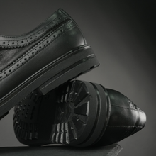 Pantofi bărbătești din piele - ZEBRUGE - Negru