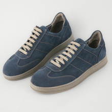 Pantofi bărbătești din piele - Baxter - Bleumarin Velur