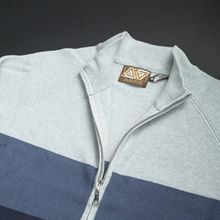 Pulover cu fermoar Ares - ATLAS - Gri cu albastru și bleumarin