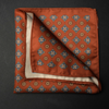 Batistă de buzunar - Cărămiziu cu albastru - Model geometric - M8