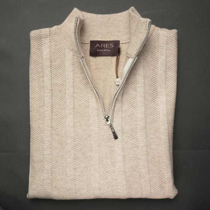 Pulover pentru bărbați - Imperial - Bej-SlimFIT