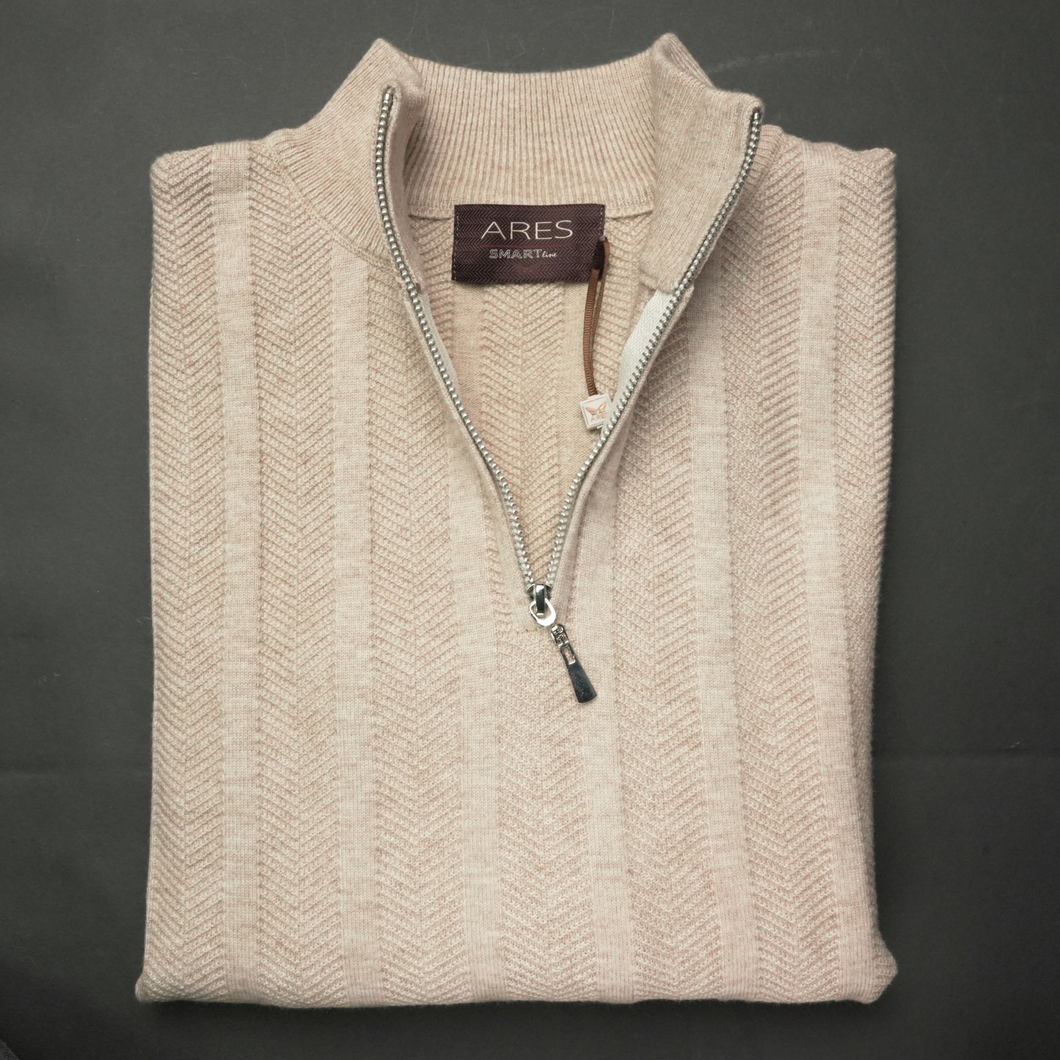 Pulover pentru bărbați - Imperial - Bej-SlimFIT