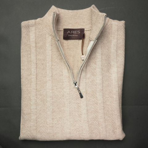 Pulover pentru bărbați - Imperial - Bej-SlimFIT