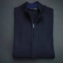 Pulover bărbătesc Premium Zip-UP - Bleumarin închis