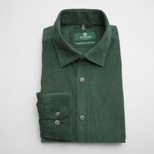 Cămașă din raiat fin - ZENMAN RoyalTOUCH™ - Corduroy EDITION - Verde Smarald