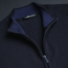 Pulover bărbătesc Premium Zip-UP - Bleumarin închis
