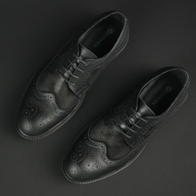 Pantofi bărbătești din piele - ZEBRUGE - Negru