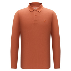 Tricou cu mânecă lungă pentru bărbați - Ares - Urban POLO - Cărămiziu