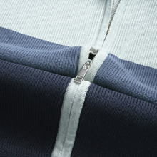 Pulover cu fermoar Ares - ATLAS - Gri cu albastru și bleumarin