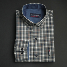 Cămașă pentru bărbați - Brescia - Verde cu bleumarin și cărămiziu