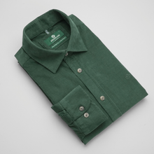 Cămașă din raiat fin - ZENMAN RoyalTOUCH™ - Corduroy EDITION - Verde Smarald