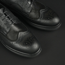 Pantofi bărbătești din piele - ZEBRUGE - Negru