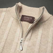 Pulover pentru bărbați - Imperial - Bej-SlimFIT