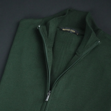 Pulover bărbătesc Premium Zip-UP - Verde crud