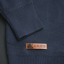 Pulover cu fermoar Ares - ATLAS - Gri cu albastru și bleumarin