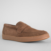 Pantofi bărbătești din piele - DeVille - Maro Cognac - Velur