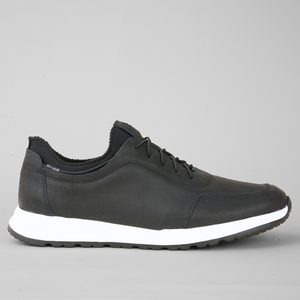 Pantofi bărbătești din piele - ASTRO - Wax EFFECT - Negru