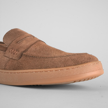Pantofi bărbătești din piele - DeVille - Maro Cognac - Velur