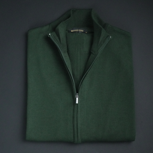 Pulover bărbătesc Premium Zip-UP - Verde crud