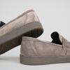 Pantofi bărbătești din piele - DeVille - Taupe - Velur