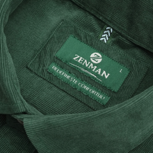 Cămașă din raiat fin - ZENMAN RoyalTOUCH™ - Corduroy EDITION - Verde Smarald