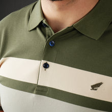 Tricou Polo pentru bărbați - Ares - ROCCO - Kaki cu bej