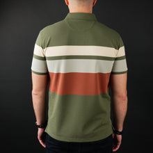 Tricou Polo pentru bărbați - Ares - ROCCO - Kaki cu bej
