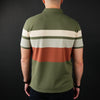 Tricou Polo pentru bărbați - Ares - ROCCO - Kaki cu bej