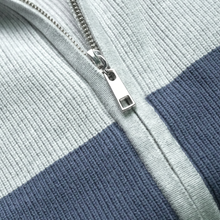 Pulover cu fermoar Ares - ATLAS - Gri cu albastru și bleumarin