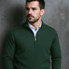 Pulover bărbătesc Premium Zip-UP - Verde crud
