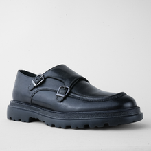 Pantofi bărbătești din piele - Double Monk ARMY - Negru