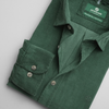 Cămașă din raiat fin - ZENMAN RoyalTOUCH™ - Corduroy EDITION - Verde Smarald
