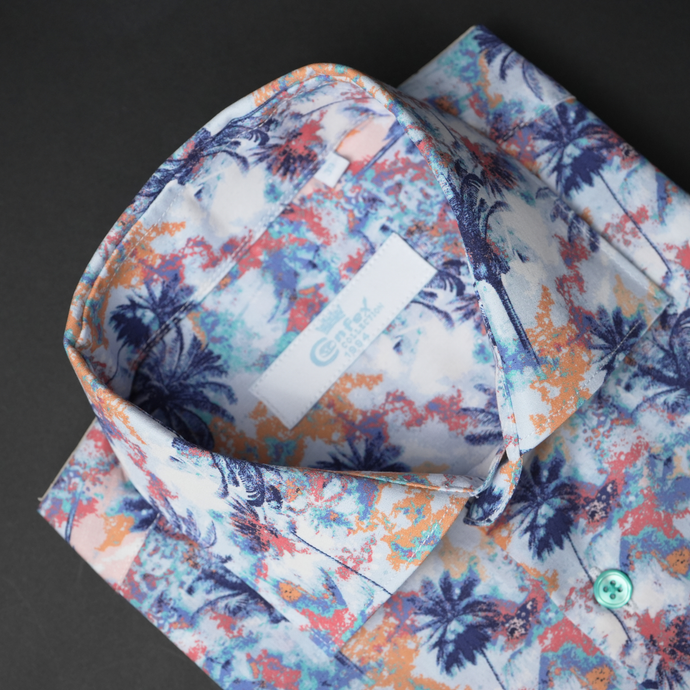 Cămașă Confex - Forme florale - Multicolor - M16