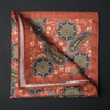 Batistă de buzunar - Cărămiziu cu albastru - Model Paisley - M2