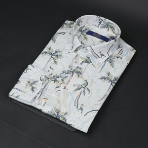 Cămașă Confex din in - BRACCIANO - Model floral - M3