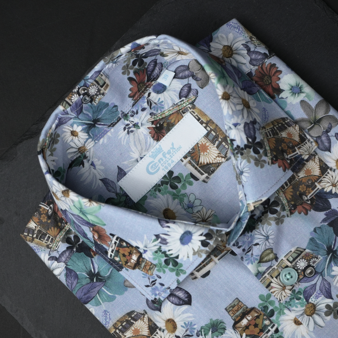 Cămașă Confex - Forme florale - Multicolor - M15