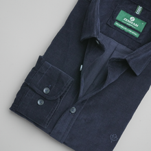 Cămașă din raiat fin - ZENMAN RoyalTOUCH™ - Corduroy EDITION - Bleumarin Imperial