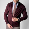 Pulover bărbătesc Premium Zip-UP - Vișiniu