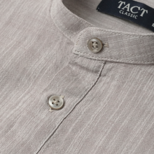 Cămașă bărbătească cu guler tunică TACT - HAVANA - Taupe