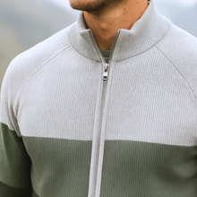 Pulover cu fermoar Ares - ATLAS - Gri cu verde și kaki