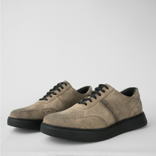 Pantofi bărbătești din piele - Urban FLEX - Bej Velur