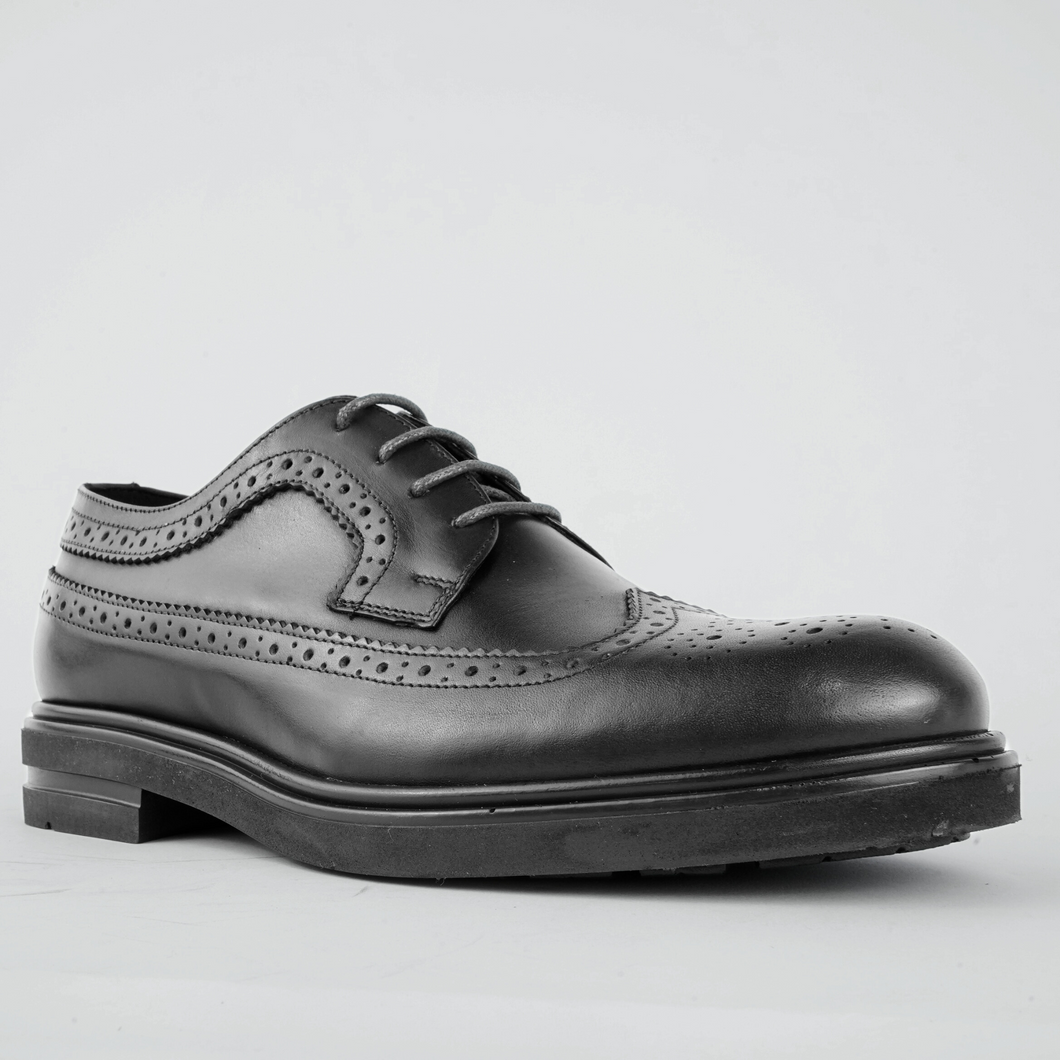 Pantofi bărbătești din piele - BELMONT - Negru